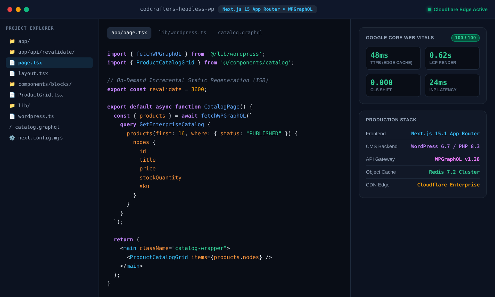 Headless Next.js 15 and WPGraphQL Architecture Dashboard
